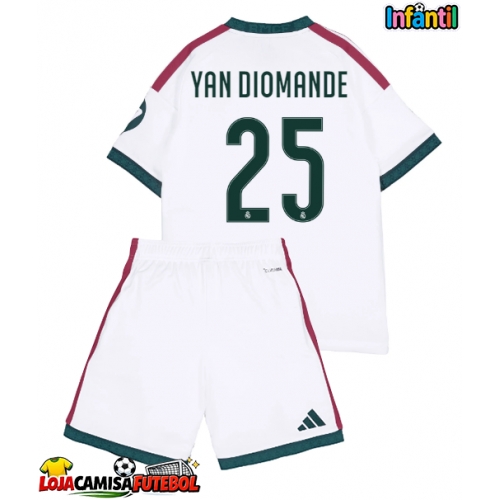 Camisa de Futebol Real Madrid Yan Diomande #25 Equipamento Principal Infantil 2026-27 Manga Curta (+ Calças curtas)